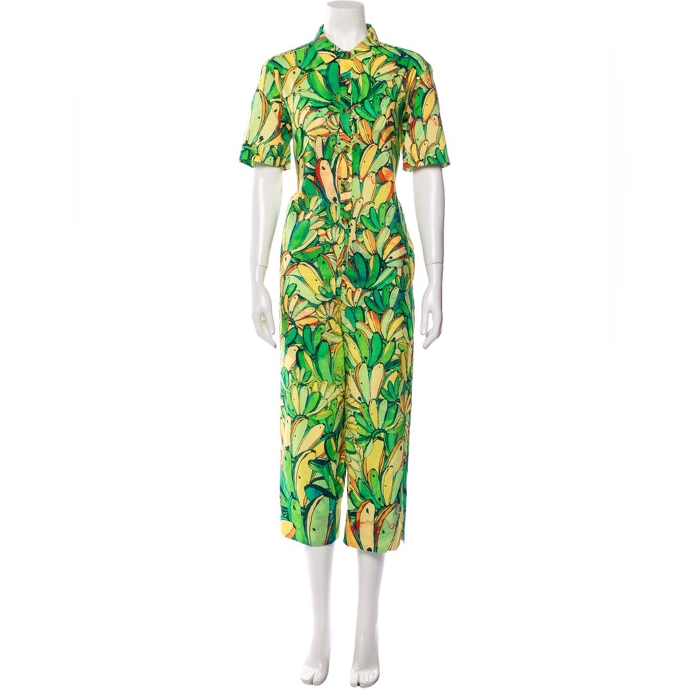 FARM Rio green banana jumpsuit in XS